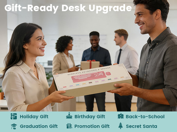 gift of wireless keyboard mouse combo for holiday birthday back to school graduation celebration