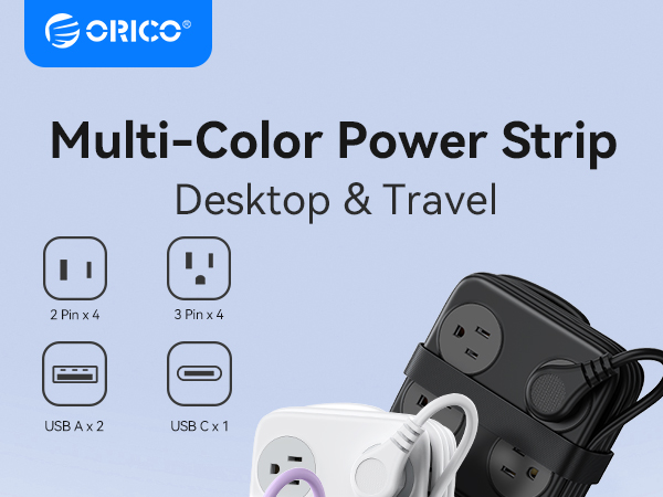 power strip travel power strip flat plug power strip power strip with usb ports