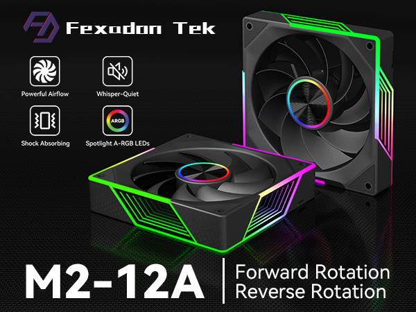 argb case fan with balck frame and infinite mirror