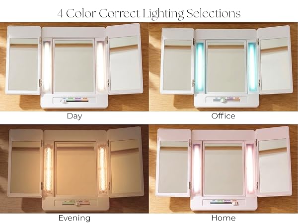 4 light modes inluding day office evening and home