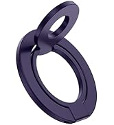 AILKIN Magnetic Phone Ring Holder Grip, Foldable MagSafe Stand for iPhone 17 Pro Max, Samsung, Tw...