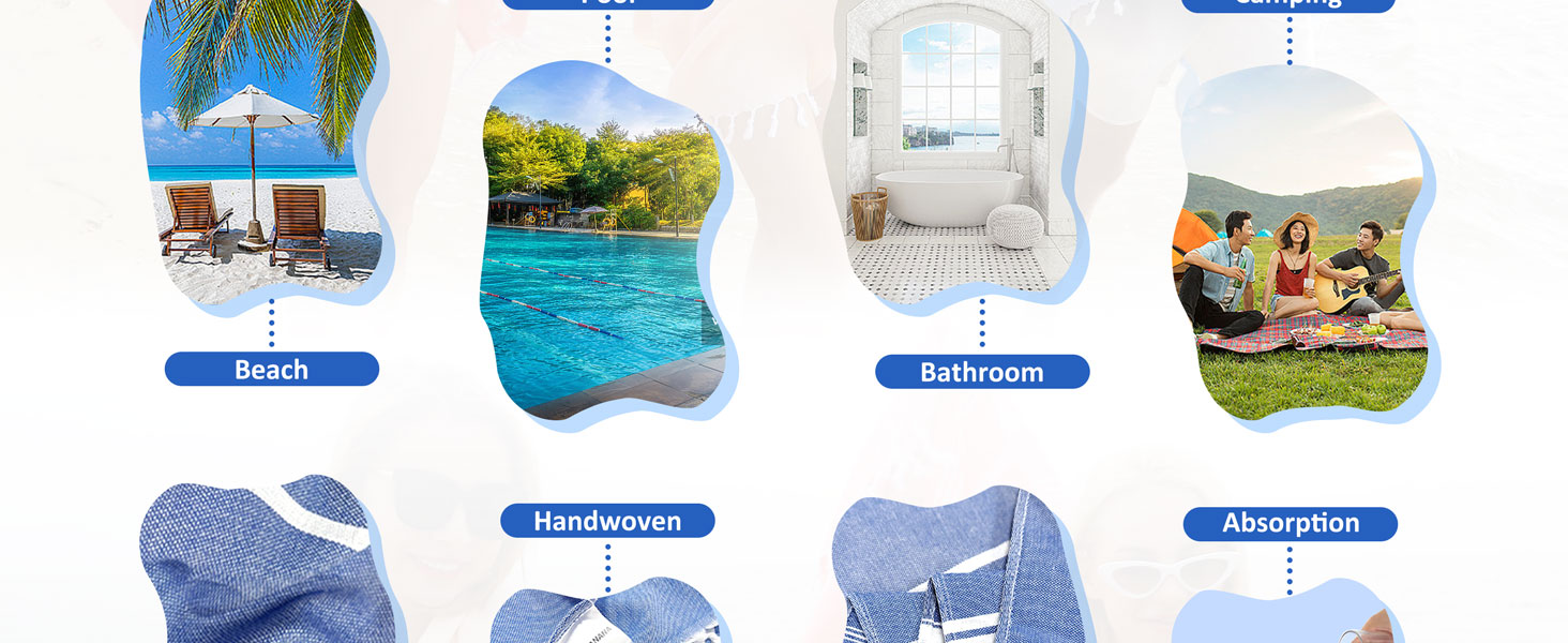 Large Turkish Beach Towels