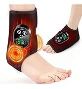 DeMoce Cordless Foot Ankle Massager for Pain Relief, Ankle Heating Pad, Ankles Heating Wrap, Mass...