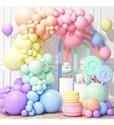 Haolongfa Pastel Rainbow Balloon Arch Garland Kit