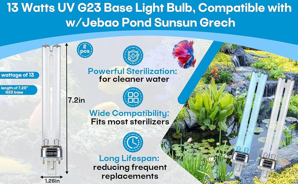 2-Pack 13W UV Light Bulb A+1