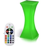 Magshion LED Bar Stool, 43" Height 16 RGB Color 4 Flash Modes, Hourglass Shape LED Cocktail Table...