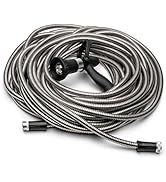 Kings County Tools 100-Foot Stainless Steel Garden Hose | Kink and Puncture Proof | Resistant to ...
