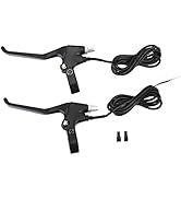 Diohce Brakes Lever, 2 Wires Left &amp; Right Electric Universal Motorcycle Black Clutch Brake Handle...