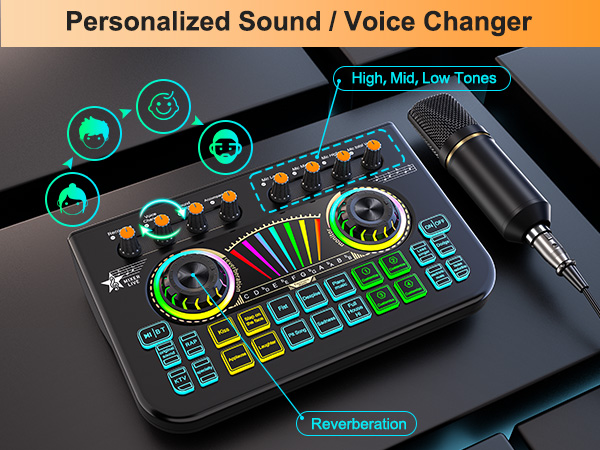 pod cast equipment kit live streaming equipment sound board audio mixer live sound card