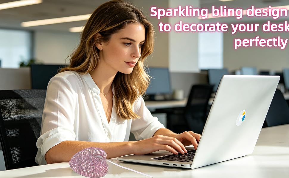 Pink Mouse Wired Laptop PC Computer Home School Office Travel Kids Women Girl Mother Gift