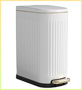 10L/2.6 Gallon White Garbage Can
