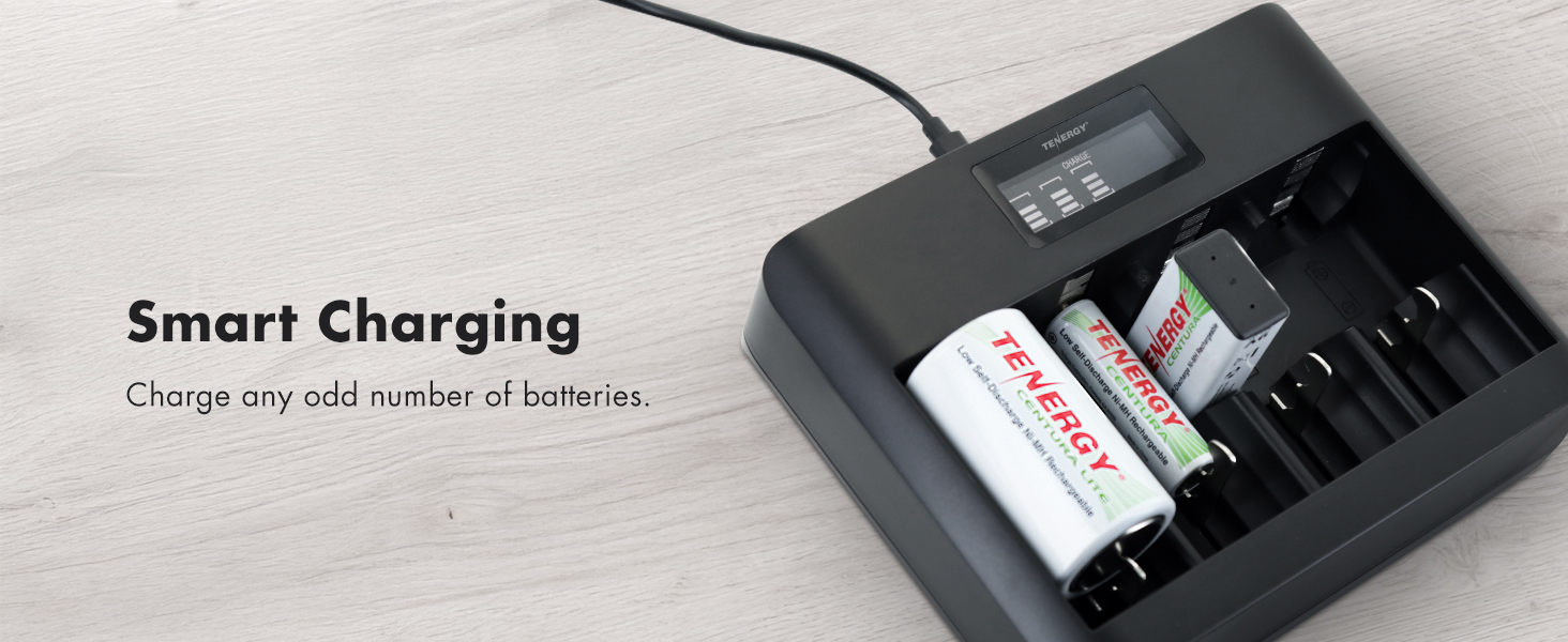 Smart charging recharge any odd number of batteries