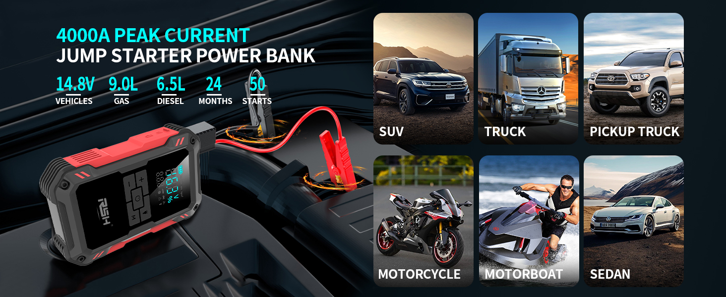 4000A jump starter