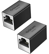 Orbram UL Listed Ethernet Extender 10Gbps, 2 Pack RJ45 Coupler Adapter for Cat8/Cat7/Cat6a/Cat6/C...