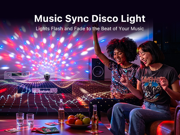 Beat-Activated Music Sync Disco Light