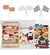 Assorted Toothpick Flags, Mini Blank Paper Food Labels for Cupcakes Food Picks Cheese Markers Top...