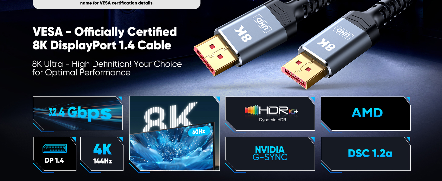 DisplayPort Cable 1.4