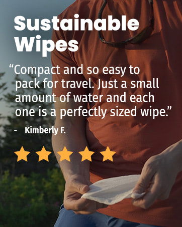 PACT Outdoors sustainable bathroom wipes for outdoor adventures