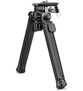 Zeadio Swivel Tiltable Bipod with Sling Mount for Picatinny Weaver Rail, 8 to 11 Inches (F20S)