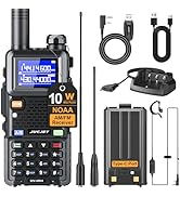 JUCJET 5RH Ham Long Rang Walkie Talkies 10W (Upgraded of UV-5R), 999CH One Key Frequency Match, 2...