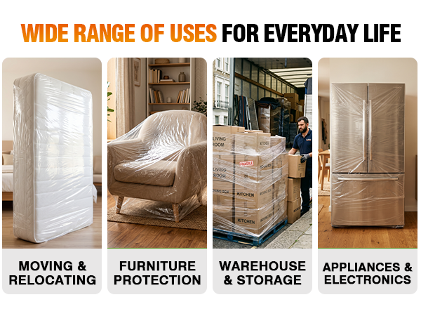 Plastic Stretch Film Shrink Stretch Wrap Moving Supplies Packing Shipping Pallet Boxes Dorm college