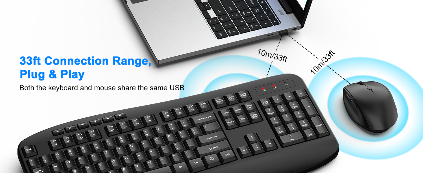 2.4Ghz full size wireless keyboard