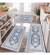 Boho Kitchen Rug Sets 3 Piece with Runner Non Slip Kitchen Rugs and Mats Washable Kitchen Ma...