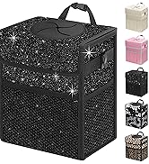 Capolo Car Trash Can with Lid, Leakproof Car Trash Bag Hanging Waterproof Automotive Garbage Can ...