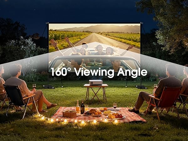 120 inch Projector screen with stand for Home Theater and Backyard Movie Night