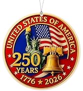 United States 250th Anniversary Decor – America 250 Years Patriotic Home Decor, 1776–2026 Commemo...