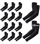 Anpuimult 12 Pairs Arm sleeves for men/Women, Cooling UV Sun Protection Sports Compressiontattoo ...