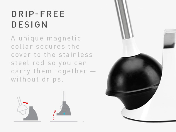 Drip-Free Design | Magnetic collar so you can carry without dripping