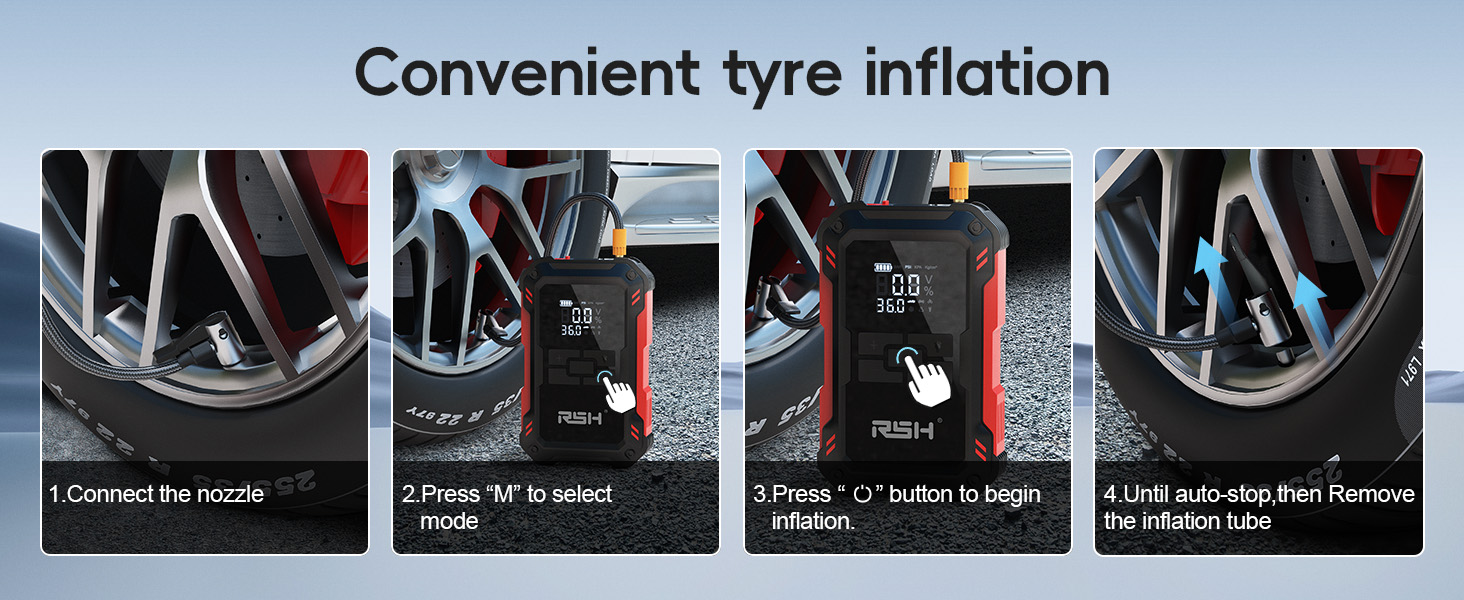 26000MA Jump Starter with Air Compressor