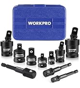 WORKPRO 10 Pieces Impact Socket Adapter Set with Case, Includes 4pc Adapter and Reducer Set, 3pc ...