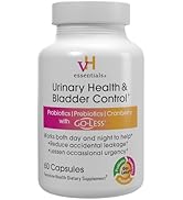 vH essentials Urinary Health &amp; Bladder Control, Cranberry Extract, Prebiotics and Probiotics, 24-...