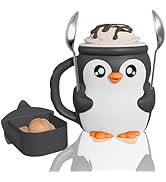 Highland Cow Ice Cream Pint Holder with Handle, Leak-Proof Ice Cream Container with Snack Drawer ...