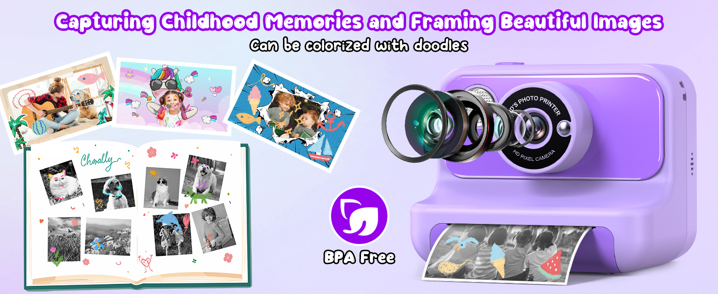 kids camera instant print