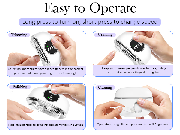 3-in-1 Electric nail clipper easy to operate