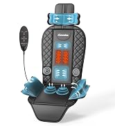 comrelax Back Massager with Heat &amp; Traction &amp; Vibration, Seat Massager Pad for Pain Relief Deep T...