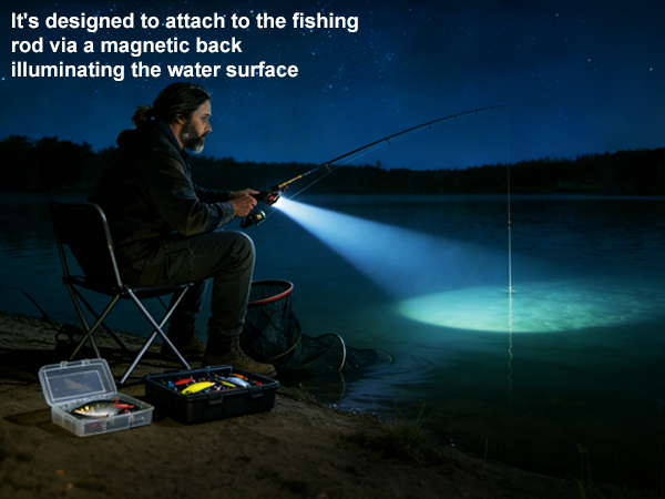 Carry a small light with you so you can fish at night without fear of the dark.