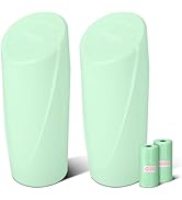 Car Trash Can Bin with Lid - 2 Packs Car Garbage Can Cup Holder - Green Mini Leakproof Vehicle Tr...
