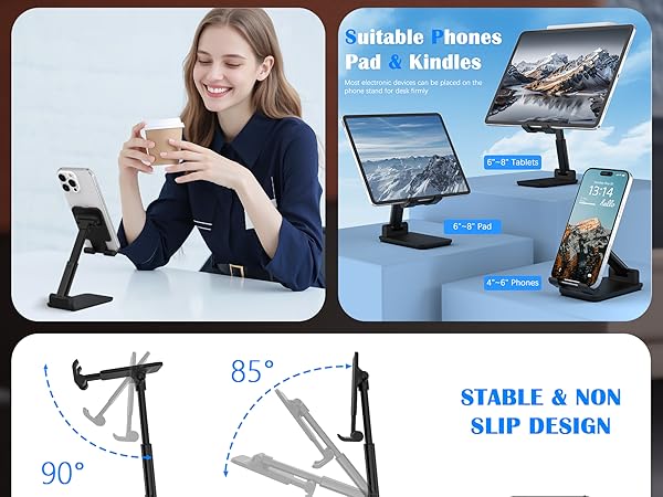 suitable phones pad &amp; kindles most electronic devices can he placed on the phone for desk firmly