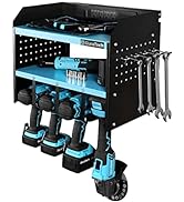 DURATECH Power Tool Organizer, Heavy Duty Garage Organizer with Power Strip, Wall Mounted Power T...