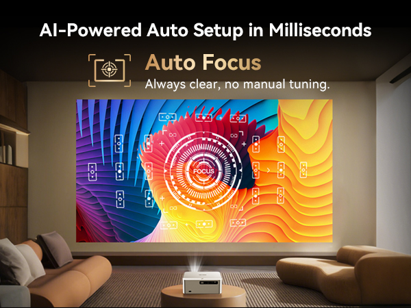 Projector, projector with wifi and bluetooth, 4k projector, movie projector, projector for bedroom