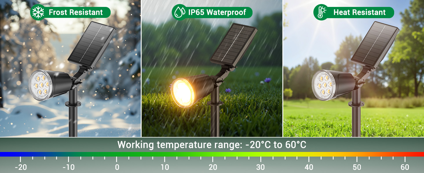 upgraded solar spot lights outdoor waterproof IP65