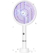 YISSVIC Electric Fly Swatter Bug Zapper Racket 4000V LED Screen Dual Modes Fly Zapper Rechargeabl...