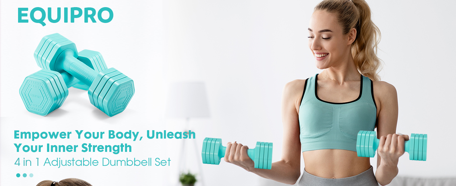 4 in 1 Addjustable Dumbbell Set