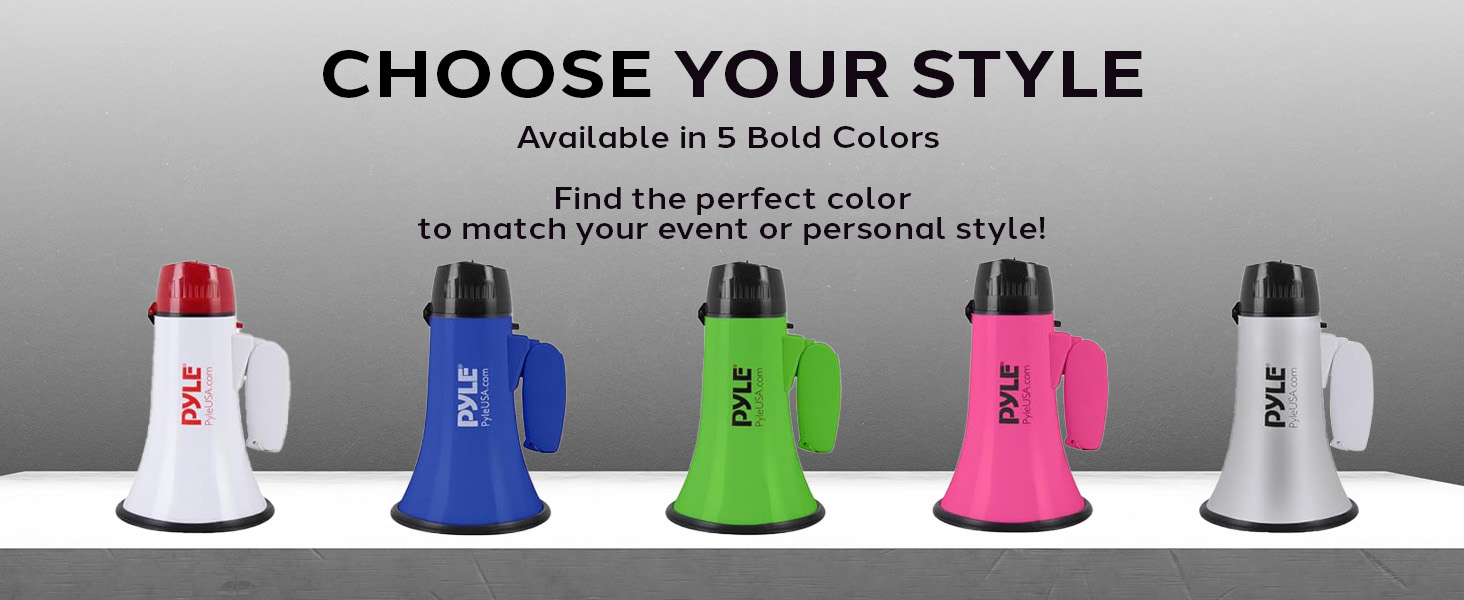 rechargeable pyle battery compact microphone 50w mic mp3 aux alarm megaphone bullhorn speaker