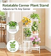 3-Tier Large Plant Stand Indoor with 7.9-Inch Wide Drainage Tray