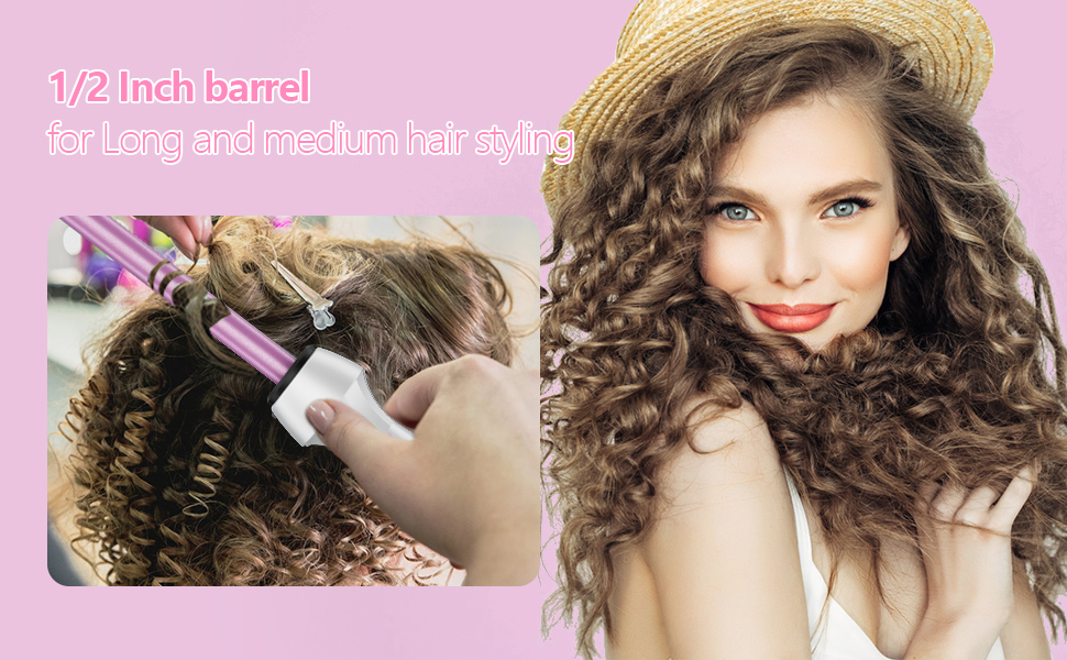 long barrel curling wand 1 1/2 curling iron waver curling iron for short hair 1/2 in curling iron